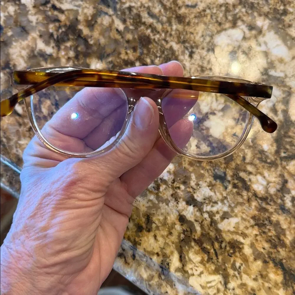 Freyrs Elise 02 Blue Light Stylish Round Glasses with Tortoise Shell Frame